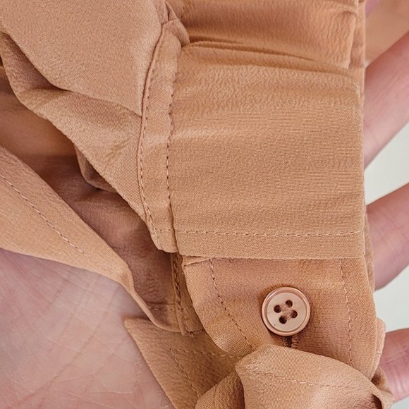 NWT VINCE silk peach blouse - Picture 4 of 4